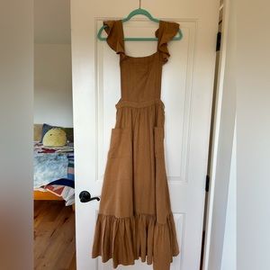 Doen Peninsula Pinafore dress size XS NWOT in camel